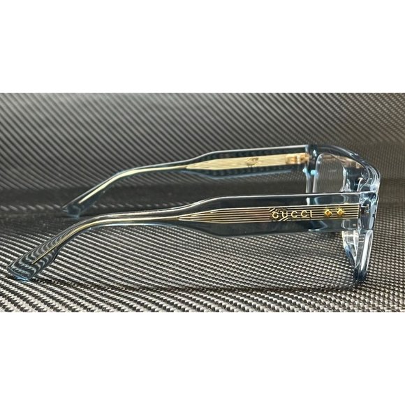 Gucci Mens Light Blue Transparent Glasses New With Box - Picture 4 of 4